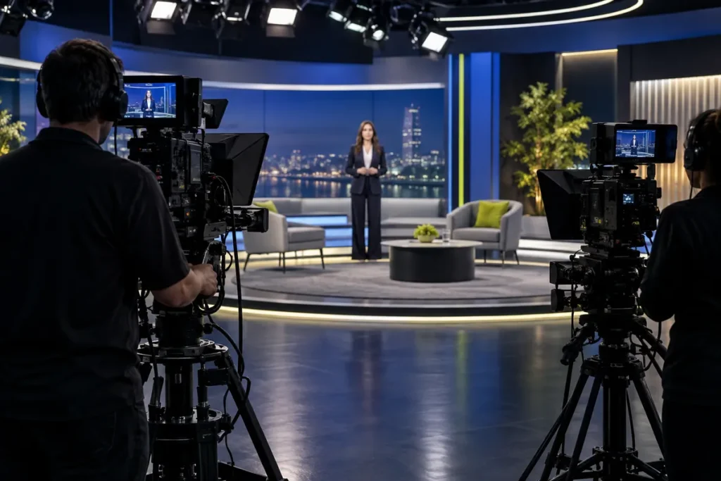 Grade de canais ao vivo IPTV exibida em televisão
